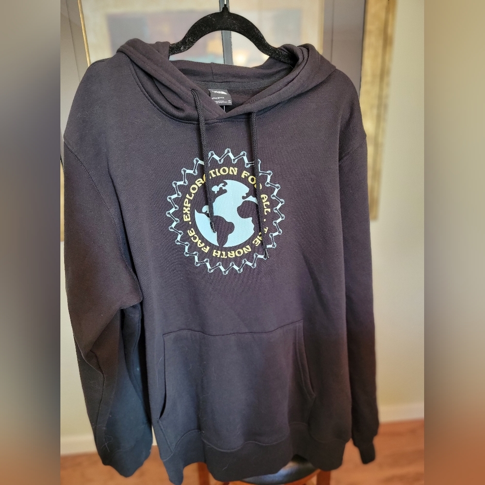 The North Face Black Hoodie with Earth Graphic